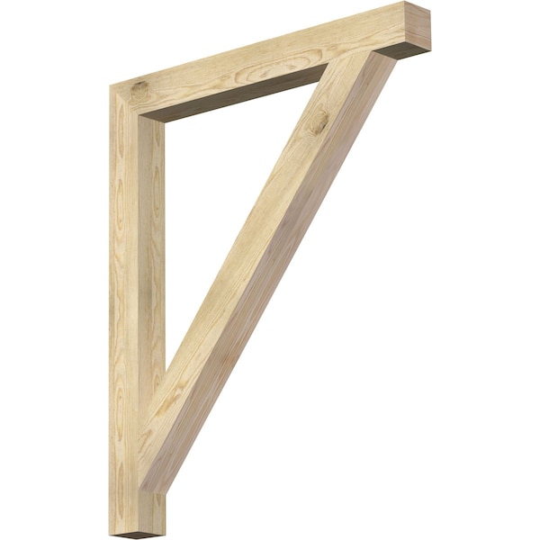 Ekena Millwork Traditional Block Rough Sawn Bracket, Douglas Fir, 4"W x 38"D x 46"H BKT04X38X46TRA05RDF - main